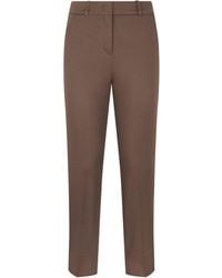 Peserico - Straight Cotton Elastic Pants - Lyst