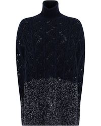 Fabiana Filippi - High-Collar Wool & Silk Cashmere Sweater - Lyst