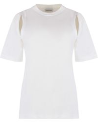 Calvin Klein - T-shirt girocollo in cotone - Lyst