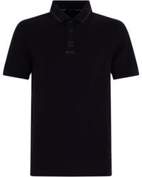 BOSS - Cotton Polo With Short Sleeves - Lyst