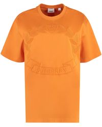 Burberry - Cotton Crew-neck T-shirt - Lyst