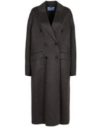 Prada - Cappotto in lana e cachemire - Lyst