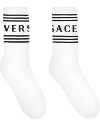 Versace - Cotton Socks With Logo - Lyst