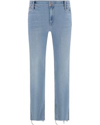 Mother - Dazzler Ankle Fray Straight Leg Jeans - Lyst