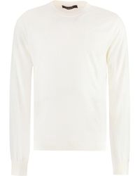 Versace - Long Sleeve Cotton Blend T-shirt - Lyst