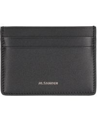 Jil Sander - Logo Detail Leather Card Holder - Lyst
