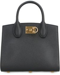 Ferragamo - Studio Box Leather Mini Handbag - Lyst