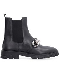 dupree logo tape leather boot