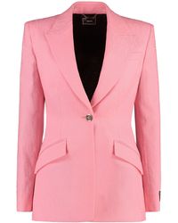 Versace - Allover Jacquard Single-Breasted Jacket - Lyst