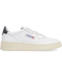 autry low sneakers in white leather and suede