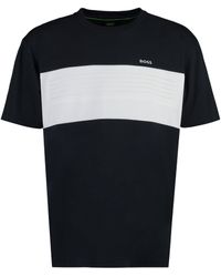 BOSS - T-shirt girocollo in cotone - Lyst