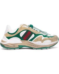 Gucci - Sneakers Made Of Fabric And Leather Accents - Lyst
