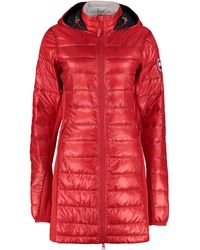 Canada Goose Piumino lungo Hybridge Lite con cappuccio - Rosso
