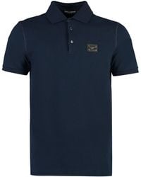 Dolce & Gabbana - Short Sleeve Cotton Polo Shirt - Lyst