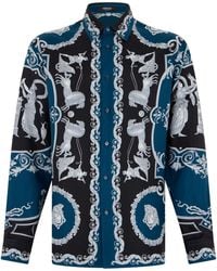 Versace - Silk Shirt With Print - Lyst