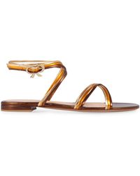 Gianvito Rossi - Leather Flat Sandals - Lyst