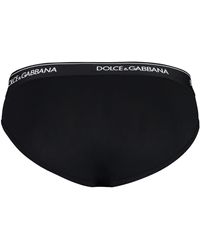 Dolce & Gabbana - Set Of Two Cotton Briefs With Logoed Elastic Band - Lyst