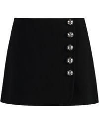 PUCCI - Chic Wool Mini Skirt With Embellished Buttons - Lyst