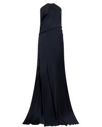 Victoria Beckham - Long Satin Dress - Lyst