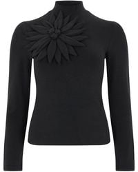 FARM Rio - Top With Long Sleeves And Floral Application - Lyst