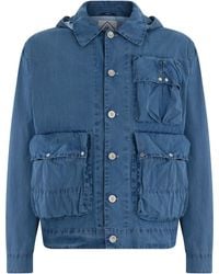 C.P. Company - Jacket With Hood And Applied Pockets - Lyst