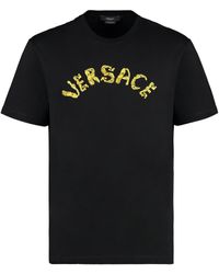 Versace - T-shirt in cotone con logo - Lyst