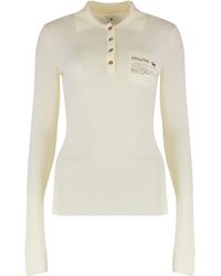 Elisabetta Franchi - Long Sleeve Polo Shirt - Lyst