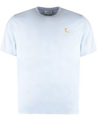 Maison Kitsuné - Cotton Crew-neck T-shirt - Lyst