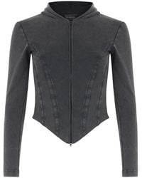 Balenciaga - Corseted Zip-Up Hoodie - Lyst