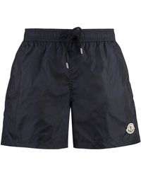 Moncler - Shorts da mare con logo - Lyst