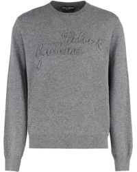 Dolce & Gabbana - Virgin Wool Crew-Neck Sweater - Lyst