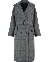Weekend by Maxmara X 24 By Kate Phelan Harris Tweed Coat in Gray