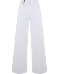Peserico - Loose Cotton Pants - Lyst