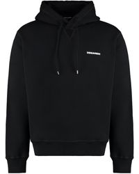 DSquared² - Felpa in cotone con cappuccio - Lyst