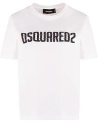 DSquared² - Logo Cotton T-Shirt T-Shirts & Jerseys - Lyst