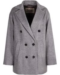 Herno - Double-Breasted Wool Coat - Lyst