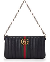 Gucci - Gg Marmont Pouch With Chain - Lyst