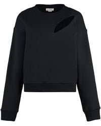 McQueen - Cotton Crew-Neck Sweatshirt - Lyst