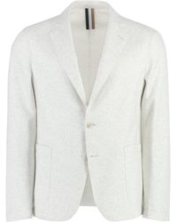 BOSS - Wool Blend Single-breast Jacket - Lyst