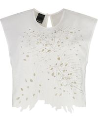 Pinko - True Colors Cotton Crop Top - Lyst