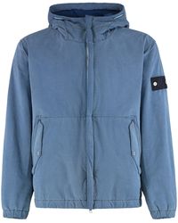 Stone Island - Denim Research - Giacca con cappuccio in tela - Lyst
