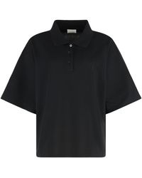 Saint Laurent - Polo Shirt Cotton-Piqué Tops - Lyst