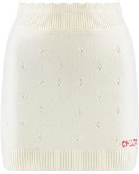 Chloé - Fitted Wool And Cashmere Miniskirt - Lyst