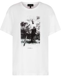 Emporio Armani - T-Shirt Con Stampa - Lyst
