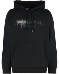 Palm Angels - Hooded Cotton Sweatshirt - Lyst