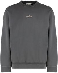 Stone Island - Oversized Crewneck Sweatshirt With Print - Lyst