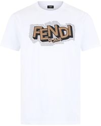 Fendi - Cotton T-Shirt With Print - Lyst