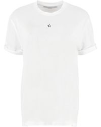 Stella McCartney - Star-embroidered Cotton-jersey T-shirt - Lyst