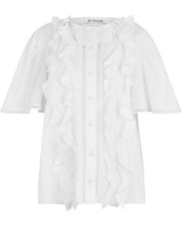 LES FILLES D'EVA - Short Sleeve Blouse With Ruffles - Lyst