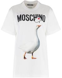 Moschino - Cotton Crew-Neck T-Shirt - Lyst